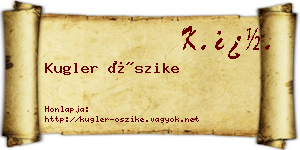 Kugler Őszike névjegykártya
